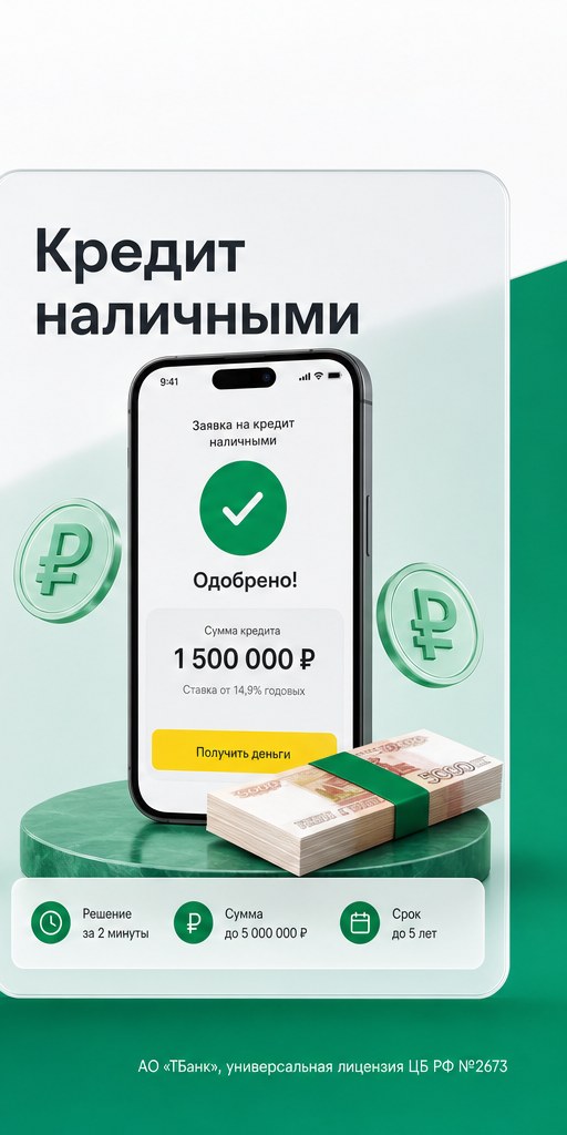 Кредит наличными Т‑Банк