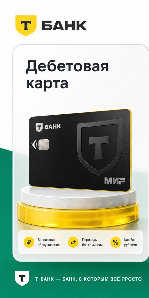 Дебетовая карта Т‑Банк
